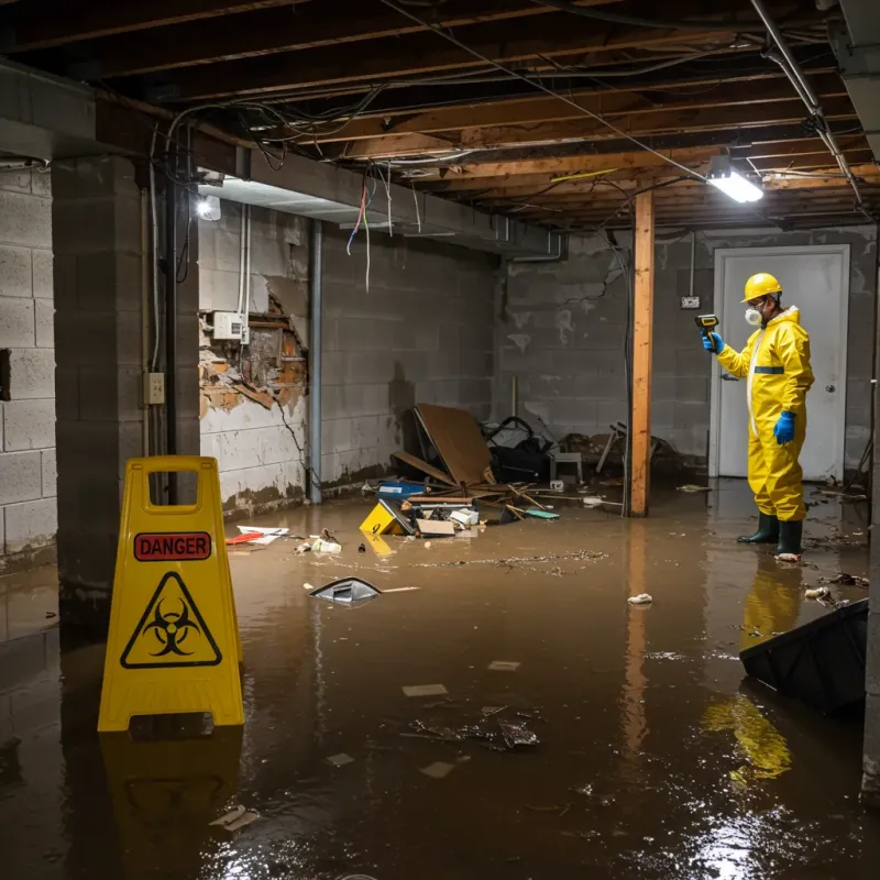 Flooded Basement Electrical Hazard in Bogart, GA Property